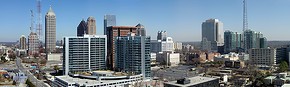 Midtown Atlanta skyline panorama looking north